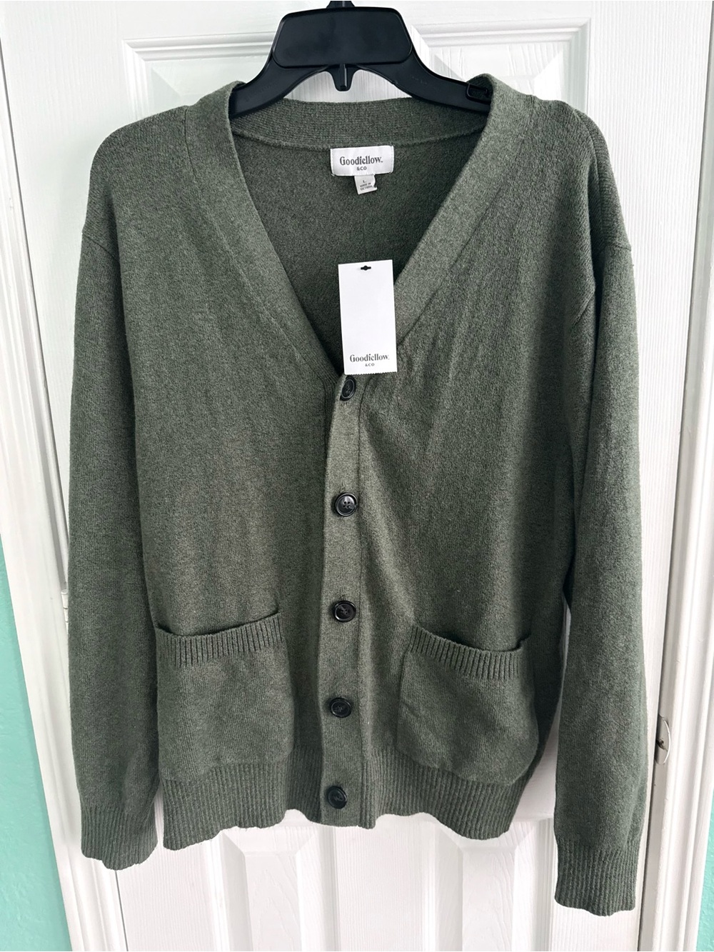 Goodfellow & Co Olive Green Button-Up Cardigan Sweater